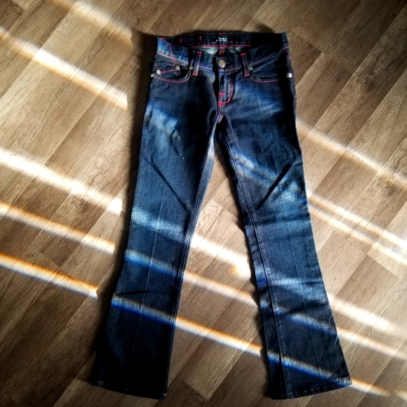 Rock & Republic Bootcut Jeans w/ Pink Stitching - Picture 4 of 4